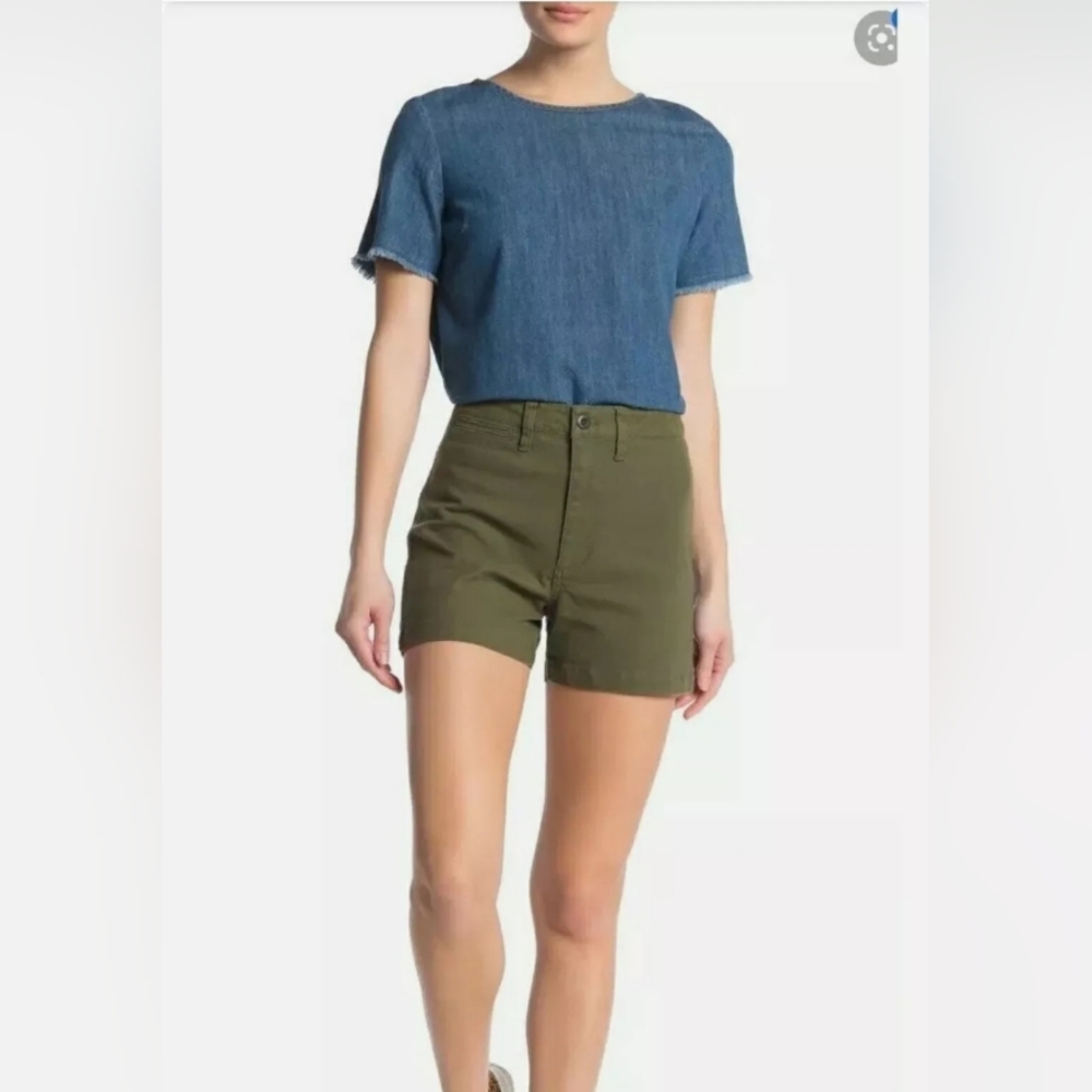 Madewell Womens Size 27 Green High Rise 3.5" Inseam Pocketed Emmett Short